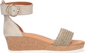 Paul Green 7793 Sandalen - Met Sleehak - Dames - Groen - Maat 37,5