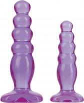 Doc Johnson Crystal Jellies - Buttplugs - Paars - 2 stuks