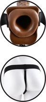 Pipedream - Fetish Fantasy - Hollow Strap-On with Balls - 7 Inch - Brown