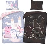 Peppa Pig Dekbedovertrek Glow in the Dark - 140 x 200 cm -Katoen