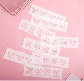 Bullet Journal Flexibele Plastic Stencils - 8 stuks - Templates - Smileys - Emoji - Emoties - Gezichtsuitdrukking - Sjablonen - 5,5 x 18,5cm - Handlettering toolkit - Knutselen - Decoratie - Accessoires