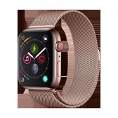 Elegant Series bandje geschikt voor Apple Watch Bandje - Milanese Loop 42/44mm - Rose Goud