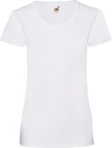 Fruit Of The Loom Dames / Vrouwen Damens-Fit Valueweight T-shirt met korte mouwen (Wit)