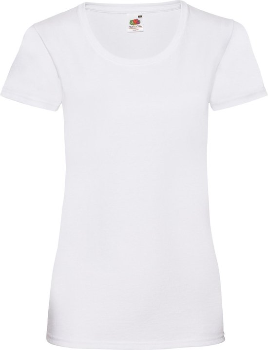 Fruit Of The Loom Dames / Vrouwen Damens-Fit Valueweight T-shirt met korte mouwen (Wit)