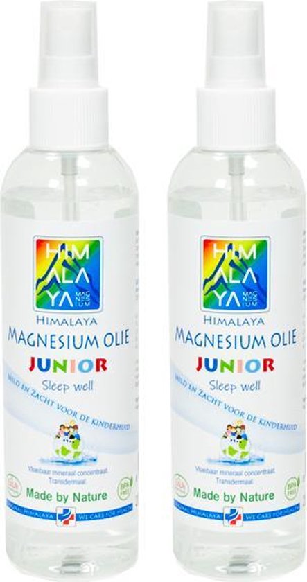 Magnesiumolie JUNIOR van Himalaya Magnesium | Set van 2x 200 ml Magnesium spray | Magnesium olie voor Kinderen