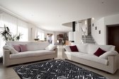Vloerkleed - Eigentijds - Zwart - Katoen - 120 cm x cm x 0,08 cm