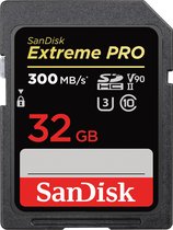 Sandisk SDHC Extreme Pro 32GB (V90/U3/UHS-II/Cl.10/R300/W260)