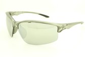 Sportbril met beige montuur en grijs spiegelglas. P-204249.