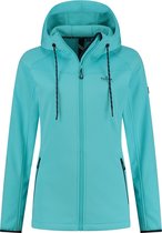 Kjelvik dames softshell jas Hilary - Aqua - Maat 36 - Winddicht en waterafstotend - Ademend materiaal