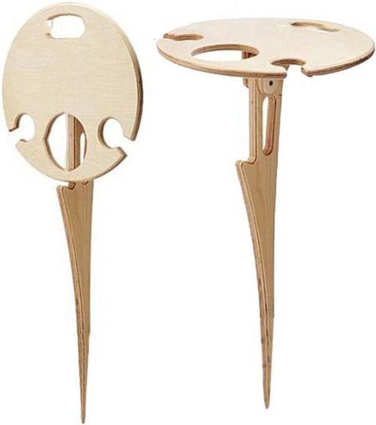 Opvouwbare wijntafel - Picknicktafel - Wijn Bijzettafel