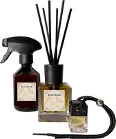 Huisparfum Set Ambré Vanilla - Geurverspreider - Geurolie - Huisparfum - Geurstokjes - Diffuser - Geur aroma - Interieurparfum - Luchtverfrissers - Reukstof - Parfum - Aromatherapi