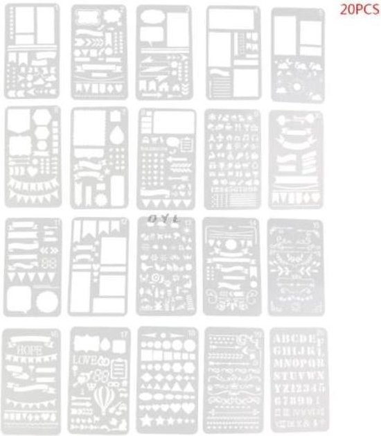 24 Stks Bullet Journal Levert Plastic Planner Stencils Tijdschrift Notebook Dagboek Diy Tekening Sjabloon Stencil 4x7 Inch 24 Stks Bullet Journal Levert Plastic Planner Stencils Tijdschrift Notebook Dagboek Diy Tekening Sjabloon Stencil 4x7 Inch