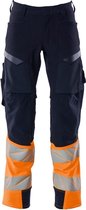 Mascot Accelerate Safe Broek Met Kniezakken 19179 - Mannen - Navy/Oranje - 45