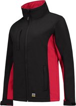 Tricorp 402008 Softshell Bicolor Dames - Vrouwen - Zwart/Rood - S