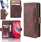 Samsung Galaxy S21 5G Book Case Bruin Cover Case Hoesje Lederen Pu - 1 x Tempered Glass Screenprotector PMTBL