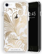 Selencia Hoesje Geschikt voor iPhone SE (2022) / SE (2020) / 8 / 7 / 6s / 6 Hoesje - Selencia Zarya Fashion Extra Beschermende Backcover - goud