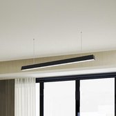 40W LED lineaire ophanging ZWART - Silumen - Koel wit licht
