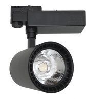 LED Railspot 40W 80 ° COB driefasig ZWART - Warm wit licht