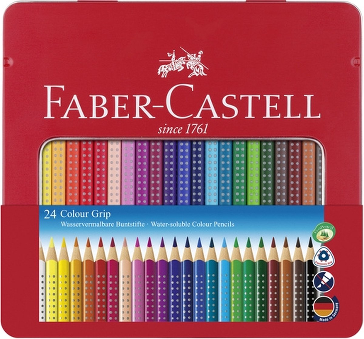 Faber-Castell kleurpotloden – Colour Grip – blik 24 stuks – FC-112423