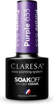 Claresa UV/LED Hybrid Gel Nagellak Paars #633 - 5ml.