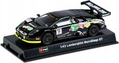 Lamborghini Murciélago GT (Zwart) (10 cm) 1/43 Bburago Race - Modelauto - Schaalmodel - Model auto - Miniatuurautos - Miniatuur auto