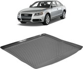 Kofferbakmat - kofferbakschaal op maat voor Audi A4 Sedan - zwart - hoogwaardig kunststof - waterbestendig - gemakkelijk te reinigen en afspoelbaar