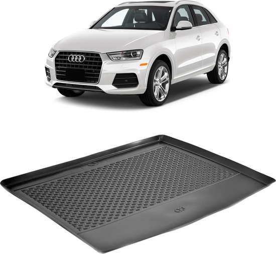 Kofferbakmat - kofferbakschaal op maat voor Audi Q3 - zwart - hoogwaardig kunststof - waterbestendig - gemakkelijk te reinigen en afspoelbaar