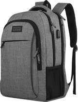 TravelMore Daily Carry XL Backpack - Sac à dos pour ordinateur portable 17,3 pouces - Femme / Homme - 36L - Hydrofuge - Grijs