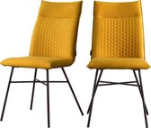 Maison’s Stoelen set – Eettafelstoelen – Eetkamerstoelen – Geel – 62.5x47x92.5