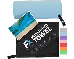 foto van FX FFEXS Microvezel Handdoek - Fitness Sport & Reis Microfiber Handdoek - Sporthanddoek en Fitness Handdoek - Haarhanddoek - Sneldrogende Handdoek - Compact, Licht en Extreem Zacht