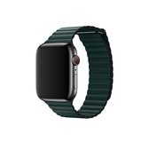 Devia bandje geschikt voor Apple Watch Bandje - Elegant Leren Loop 38/40mm - Groen