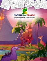 DINOSAUR And DRAGONS Coloring Book for Children