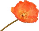 Silk-ka Kunstbloem-Zijden Bloem-Klaproos Tak Zijde Oranje 68 cm  Voordeelaanbod per 2 stuks