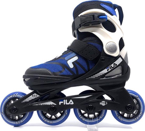 Fila - Verstelbare inline skates - J one - Maat 32-36 - Blauw - Zwart