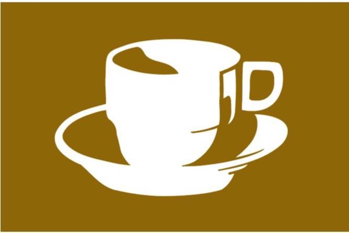 Stijlvolle Koffievlag Bootvlag 30x45 - Talamex