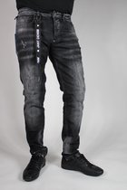 Heren Slim fit jeans The Black Bikerspecial  Zwart