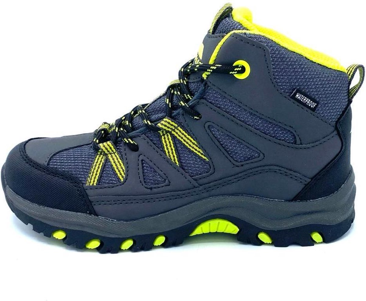 Trespass Childrens/Kids Gillon Mid Cut Walking Boots Carbon/kiwi