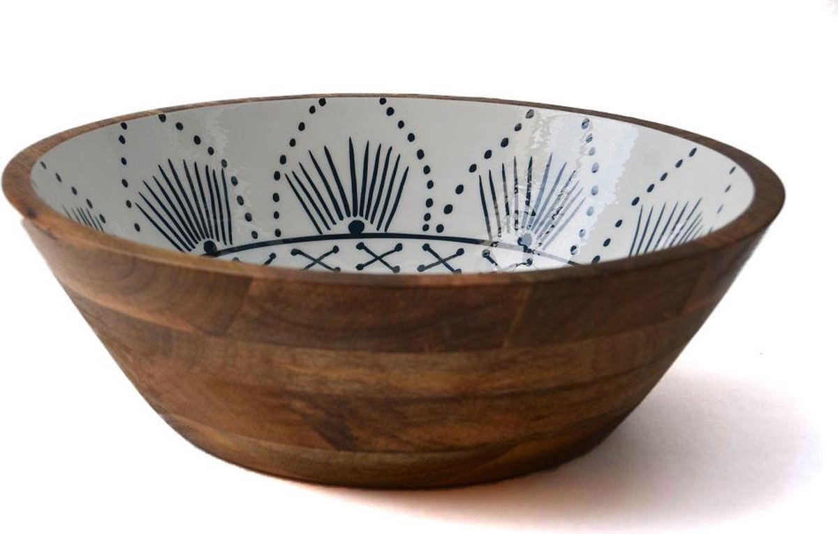 Houten Snack Plaat Fruitschaal Snack Plaat Fruitschaal Salade Kom Soepkom Ronde Houten Kom Voor Thuis Koffie Gebruik:-17.5 * 4cm