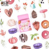 Herfst stickers - 46 stuks - Scrapbook stickers - Bullet journal stickers - Laptop stickers - Donuts - Natuur stickers - Stickers voor scrapbook