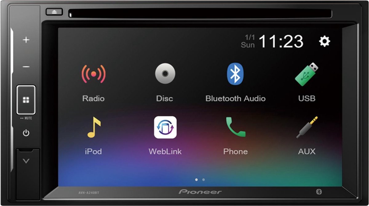 Pioneer AVH-A240BT - Autoradio Dubbeldin - Bluetooth Multimedia – foto 2