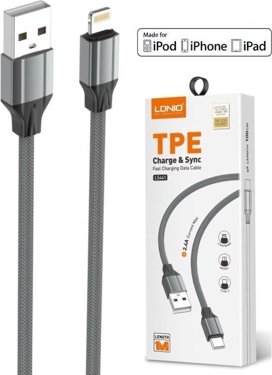 8 pin Fast Charging Data Cable With Output 2.4A Ios 13  pro x 11 12