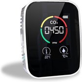 AirStats Thermometer | 3-in-1 Thermometer | CO2 meter | Voor Binnen En Buiten | Multifunctioneel | Wit