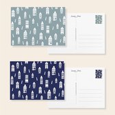 Wenskaarten Amsterdam - Nederland - grachtenpandjes - postcards - 12 stuks - Lauren Sterk Amsterdam