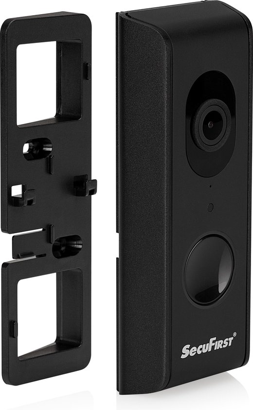 SecuFirst DID701BB Slimme Video deurbel met camera met draadloze gong Zwart - 1080P - SecuFirst