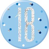 Button 18 Jaar Blauw 7cm