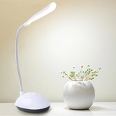 Mini Bureaulamp LED incl. 3 x AAA Batterijen - Wit Licht - Handig Leeslampje - Bureau Desk Buro Hobby Lamp - Reis Lampje
