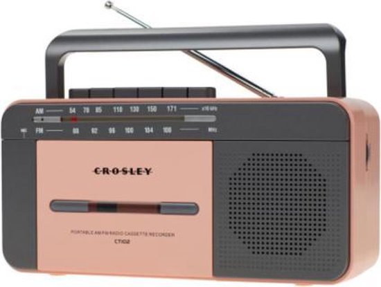 Crosley CT102A - Cassettespeler - Rosé goud & Grijs
