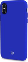 Backcase voor iPhone X/XS, Blauw - Siliconen - Celly | Feeling