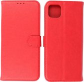Samsung Galaxy A22 5G Case - Book Case Phone Case - Card Holder Wallet Case - Wallet Cases - Compatible avec Samsung Galaxy A22 5G - Rouge