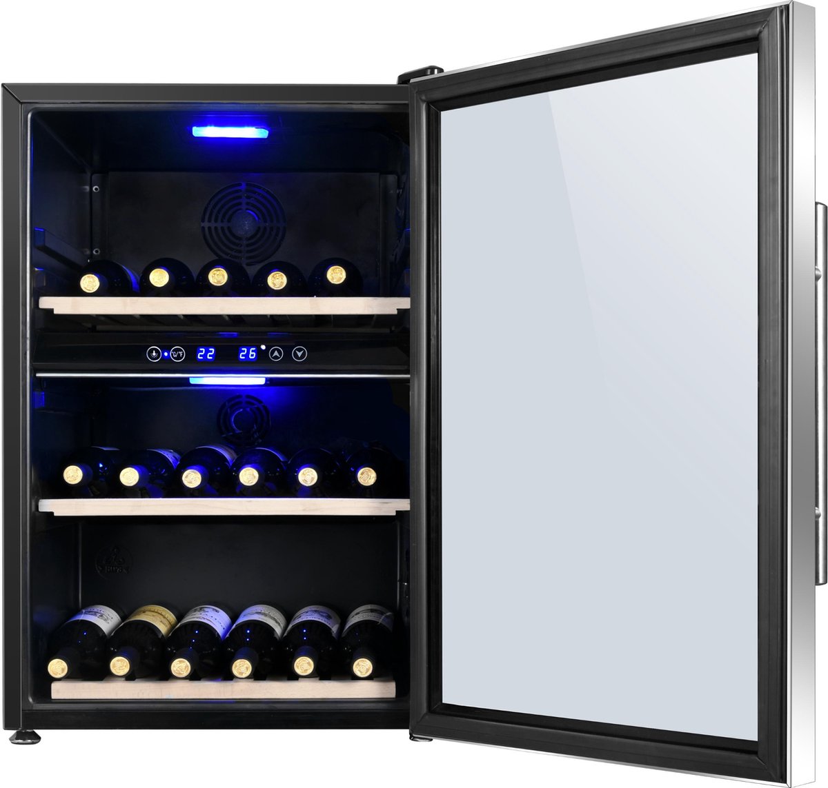 Le Chai LB400XS Wijnkoelkast 2 Zones RVS 40 Flessen - afbeelding 3